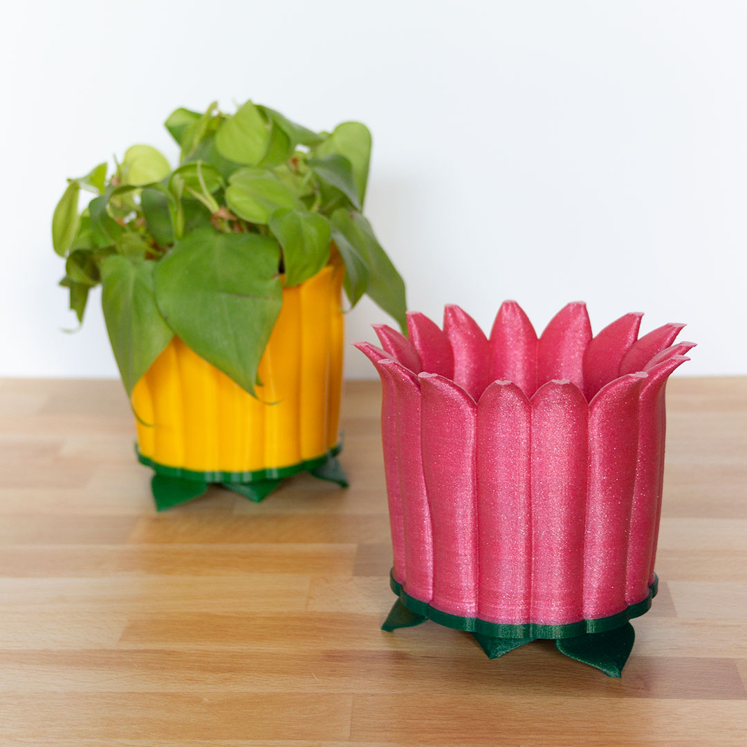 Tulip Pot Flower-Shaped Planter | Print A Pot